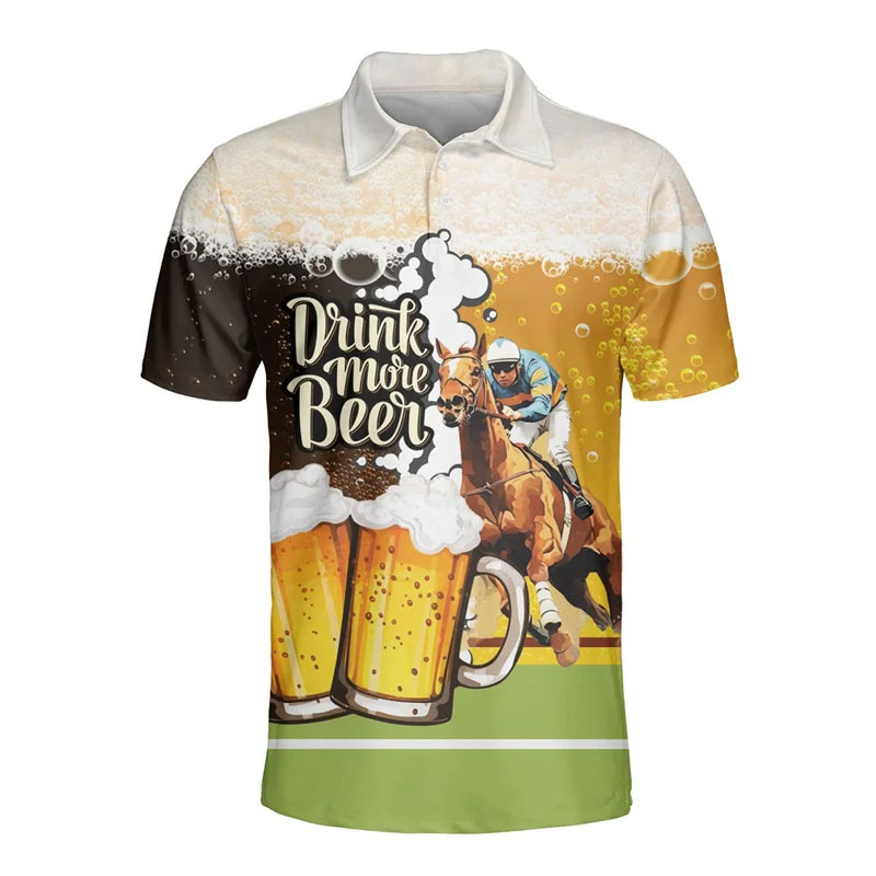 3D Printed Hawaiian Beer Polo  - Polo Shirt Equestrian review and price