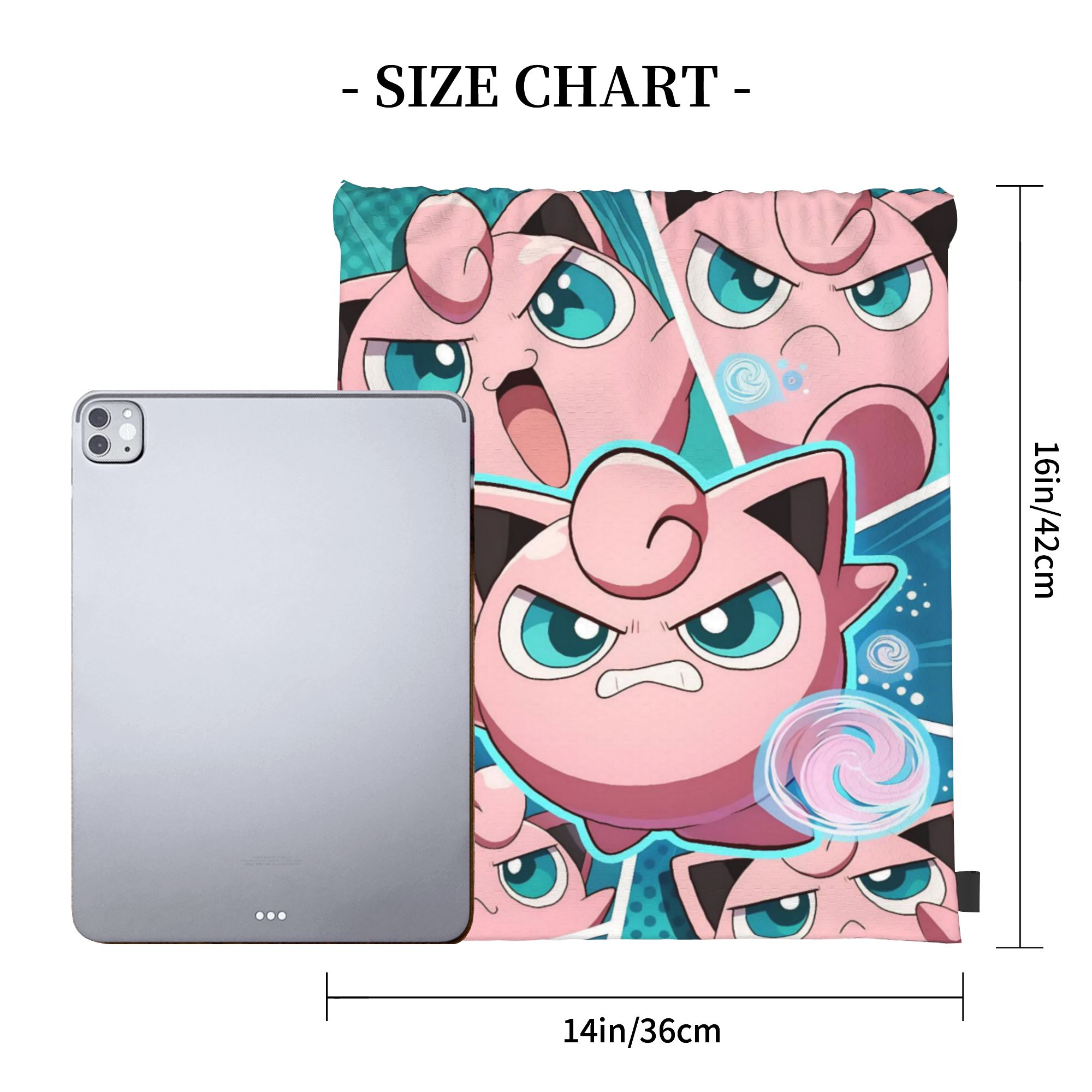 Jigglypuffs Pink Kawaii Drawst - Outdoor Sport Backpack review and price