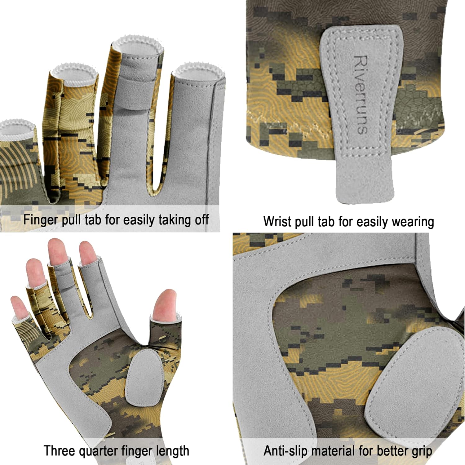Aventik UPF50+ Fingerless Fish - Outdoor Sport Gloves review and price
